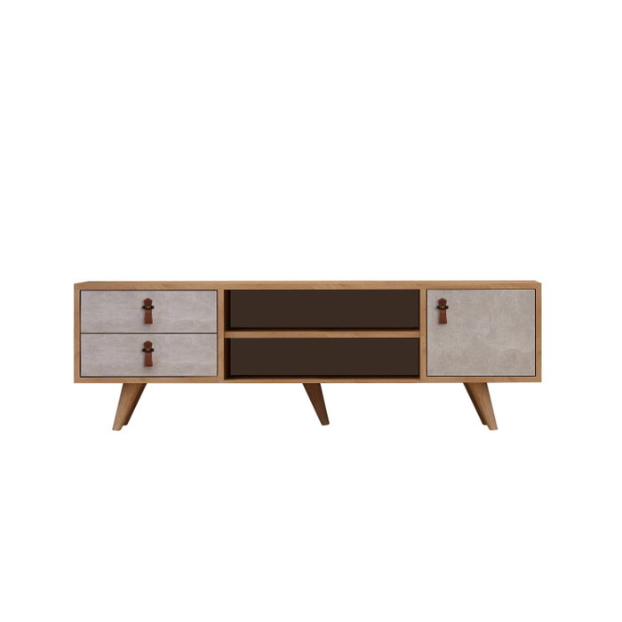 Hanah Home Mueble de TV Seva Roble y Blanco Hanah Home Mueble de TV Seva Roble y Blanco